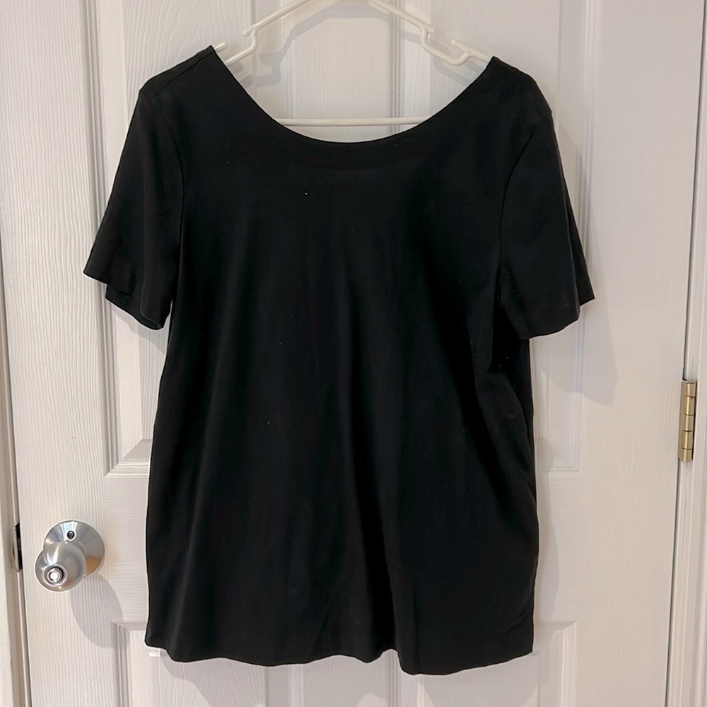 Short Sleeve Bow Back Top